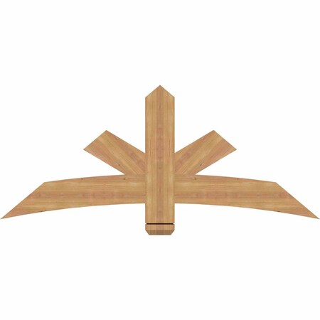 Ekena Millwork Alberta Smooth Timber Gable Bracket, Western Red Cedar, 60"W x 25"H x 1 1/2"D x 5 1/2"F, 10/12 Pitch GBW060X25X0206ALB00SWR